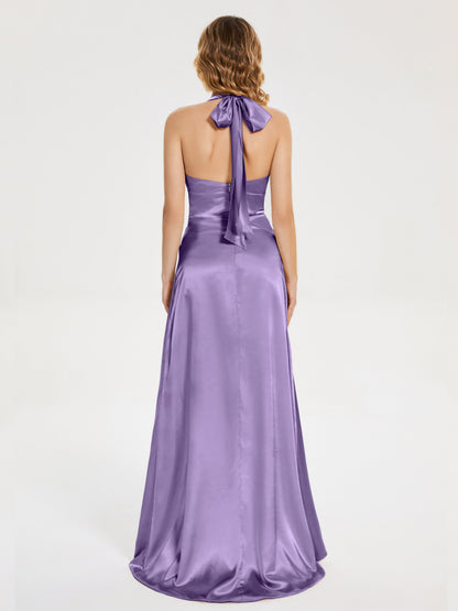 Mariana Halter Backless Soft Satin Bridesmaid Dress