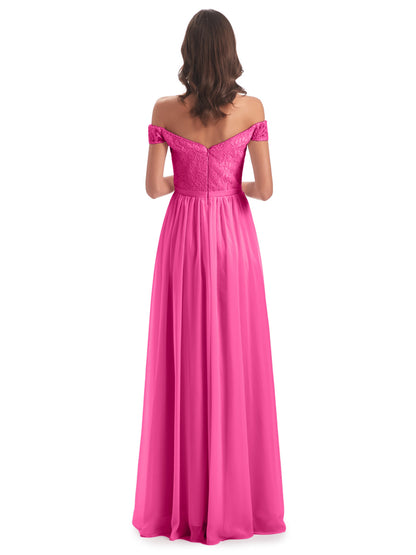 Charlotte Floor Length Off The Shoulder Bridesmaid Dresses