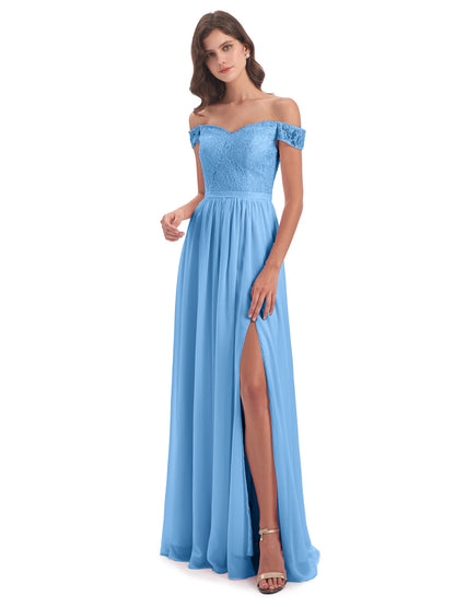 Charlotte Floor Length Off The Shoulder Bridesmaid Dresses