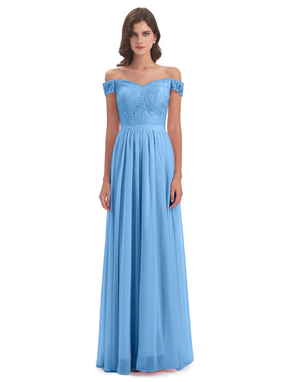 Charlotte Floor Length Off The Shoulder Bridesmaid Dresses