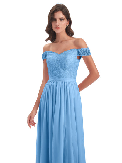 Charlotte Floor Length Off The Shoulder Bridesmaid Dresses