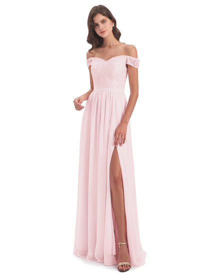 Charlotte Floor Length Off The Shoulder Bridesmaid Dresses