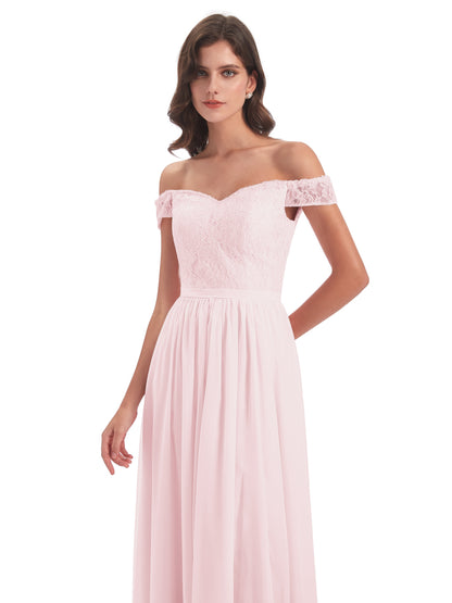 Charlotte Floor Length Off The Shoulder Bridesmaid Dresses