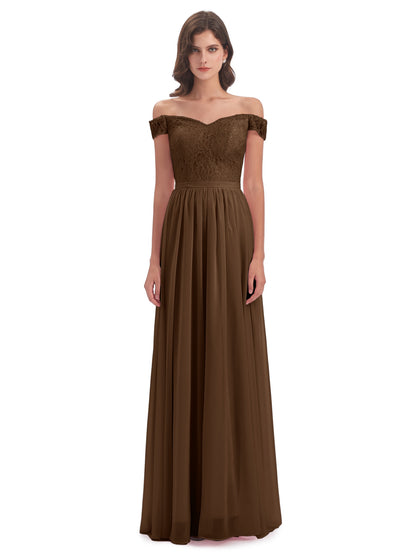Charlotte Floor Length Off The Shoulder Bridesmaid Dresses