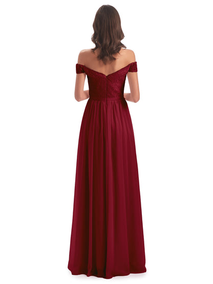 Charlotte Floor Length Off The Shoulder Bridesmaid Dresses