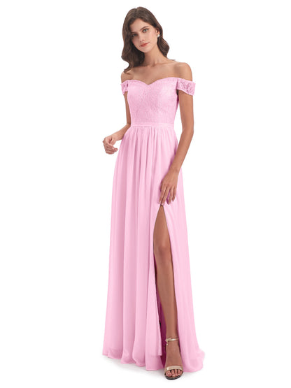 Charlotte Floor Length Off The Shoulder Bridesmaid Dresses