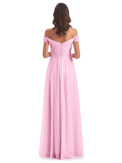 Charlotte Floor Length Off The Shoulder Bridesmaid Dresses