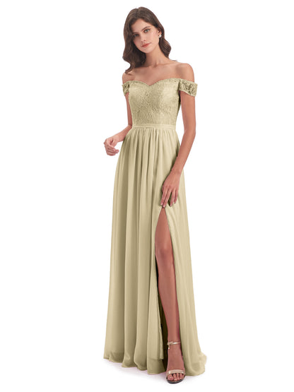 Charlotte Floor Length Off The Shoulder Bridesmaid Dresses