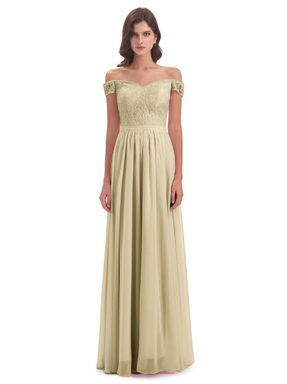 Charlotte Floor Length Off The Shoulder Bridesmaid Dresses