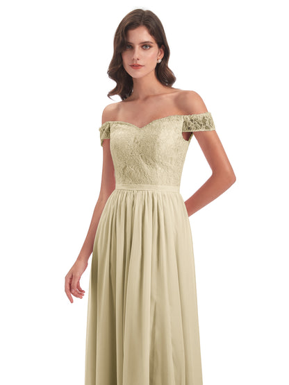 Charlotte Floor Length Off The Shoulder Bridesmaid Dresses