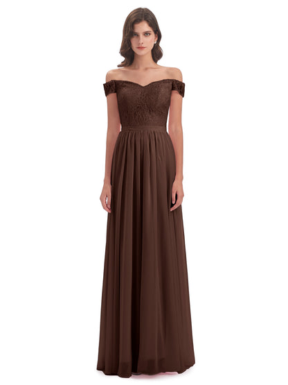 Charlotte Floor Length Off The Shoulder Bridesmaid Dresses