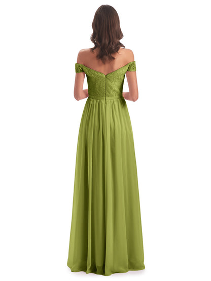 Charlotte Floor Length Off The Shoulder Bridesmaid Dresses