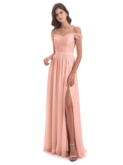 Charlotte Floor Length Off The Shoulder Bridesmaid Dresses