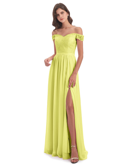 Charlotte Floor Length Off The Shoulder Bridesmaid Dresses