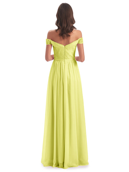 Charlotte Floor Length Off The Shoulder Bridesmaid Dresses