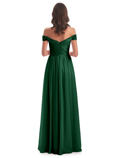 Charlotte Floor Length Off The Shoulder Bridesmaid Dresses