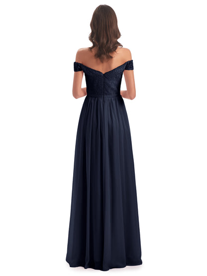 Charlotte Floor Length Off The Shoulder Bridesmaid Dresses