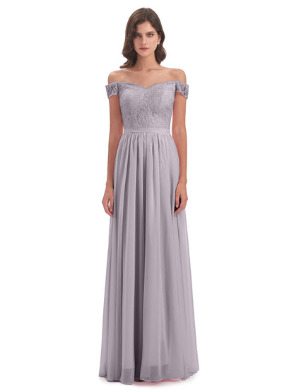 Charlotte Floor Length Off The Shoulder Bridesmaid Dresses
