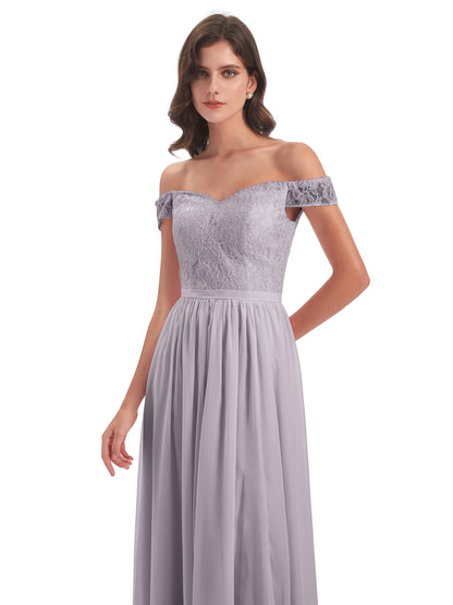 Charlotte Floor Length Off The Shoulder Bridesmaid Dresses