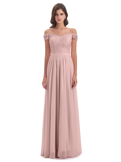 Charlotte Floor Length Off The Shoulder Bridesmaid Dresses