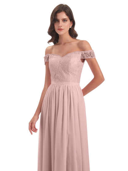 Charlotte Floor Length Off The Shoulder Bridesmaid Dresses
