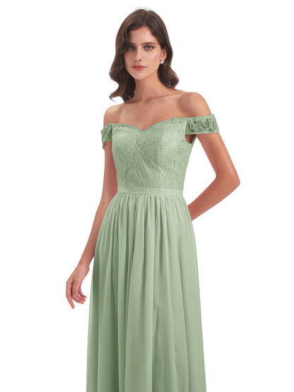 Charlotte Floor Length Off The Shoulder Bridesmaid Dresses