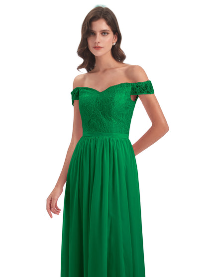 Charlotte Floor Length Off The Shoulder Bridesmaid Dresses