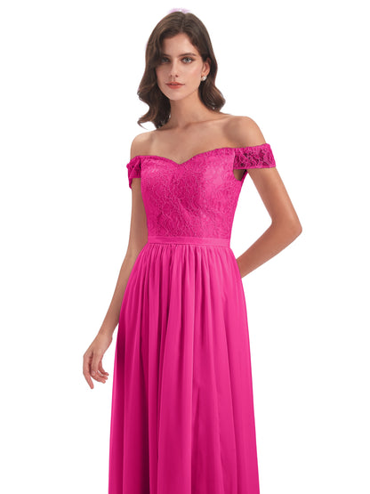 Charlotte Floor Length Off The Shoulder Bridesmaid Dresses