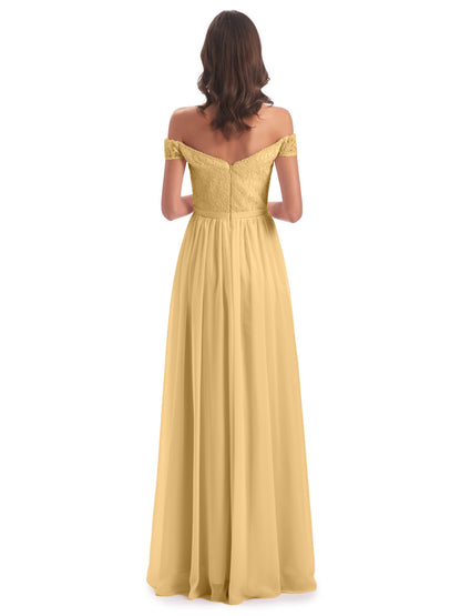 Charlotte Floor Length Off The Shoulder Bridesmaid Dresses