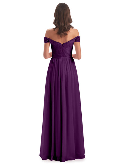 Charlotte Floor Length Off The Shoulder Bridesmaid Dresses