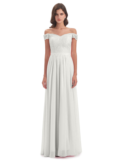 Charlotte Floor Length Off The Shoulder Bridesmaid Dresses
