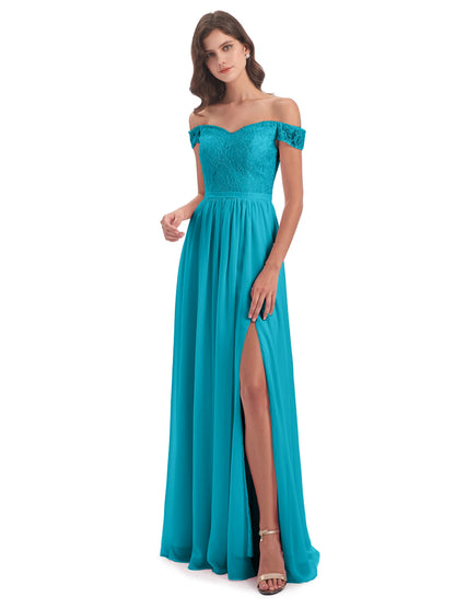 Charlotte Floor Length Off The Shoulder Bridesmaid Dresses