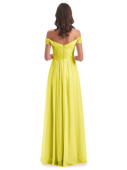 Charlotte Floor Length Off The Shoulder Bridesmaid Dresses
