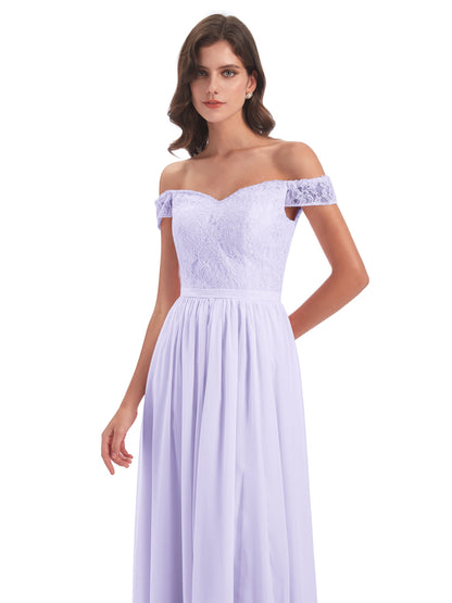 Charlotte Floor Length Off The Shoulder Bridesmaid Dresses