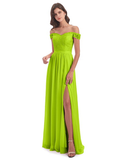 Charlotte Floor Length Off The Shoulder Bridesmaid Dresses