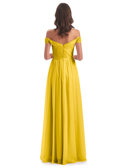 Charlotte Floor Length Off The Shoulder Bridesmaid Dresses