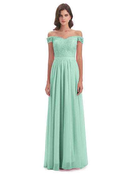 Charlotte Floor Length Off The Shoulder Bridesmaid Dresses