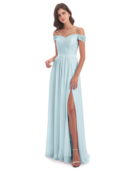 Charlotte Floor Length Off The Shoulder Bridesmaid Dresses