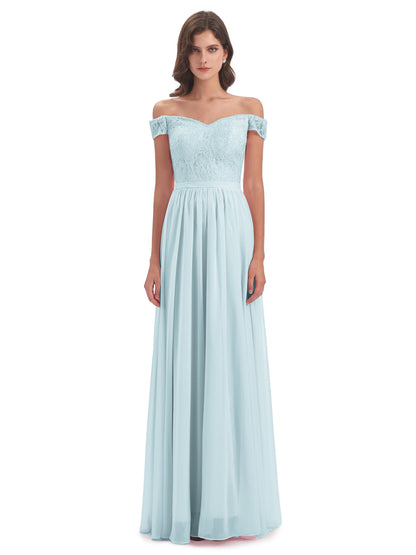 Charlotte Floor Length Off The Shoulder Bridesmaid Dresses