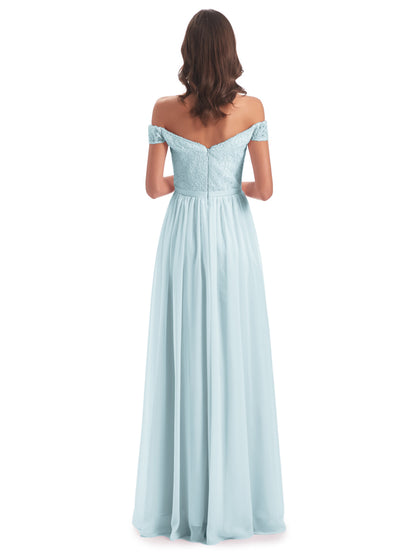 Charlotte Floor Length Off The Shoulder Bridesmaid Dresses