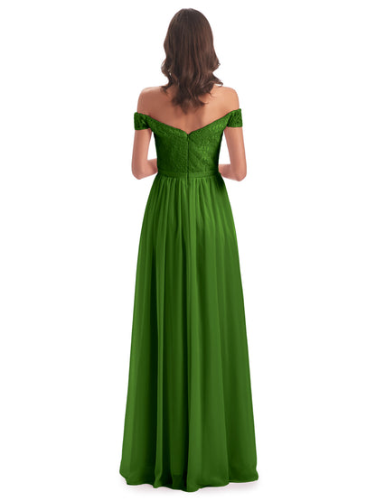 Charlotte Floor Length Off The Shoulder Bridesmaid Dresses