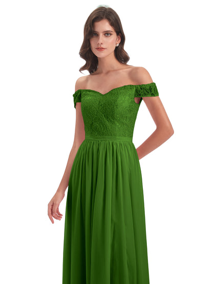 Charlotte Floor Length Off The Shoulder Bridesmaid Dresses