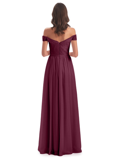 Charlotte Floor Length Off The Shoulder Bridesmaid Dresses