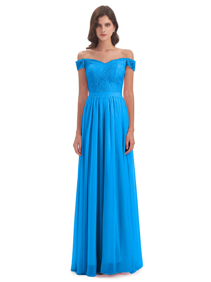 Charlotte Floor Length Off The Shoulder Bridesmaid Dresses