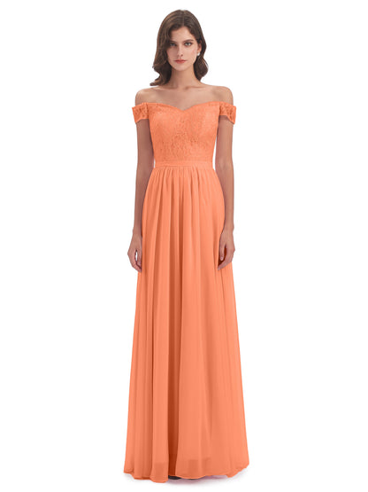 Charlotte Floor Length Off The Shoulder Bridesmaid Dresses