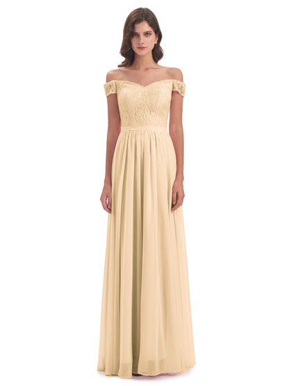 Charlotte Floor Length Off The Shoulder Bridesmaid Dresses