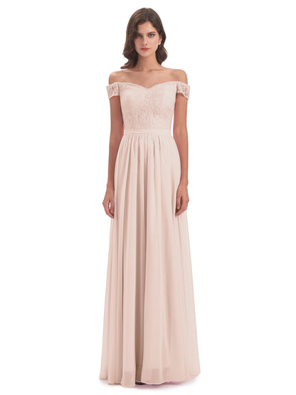 Charlotte Floor Length Off The Shoulder Bridesmaid Dresses