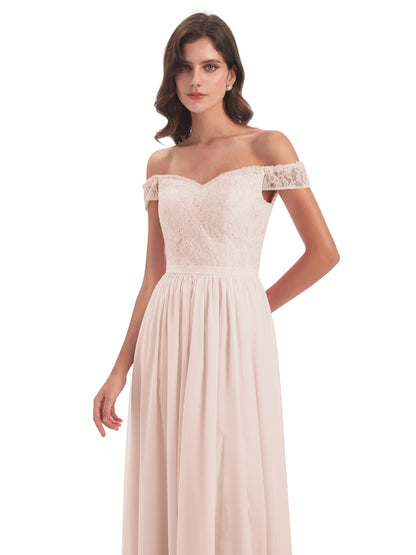 Charlotte Floor Length Off The Shoulder Bridesmaid Dresses
