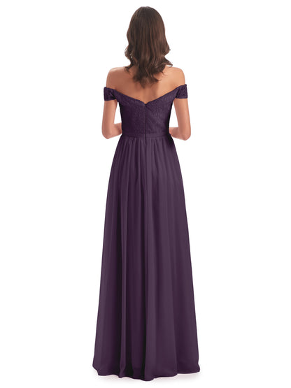 Charlotte Floor Length Off The Shoulder Bridesmaid Dresses