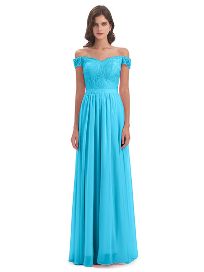 Charlotte Floor Length Off The Shoulder Bridesmaid Dresses